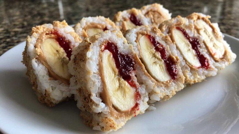 PB&J Banana Sushi Rolls