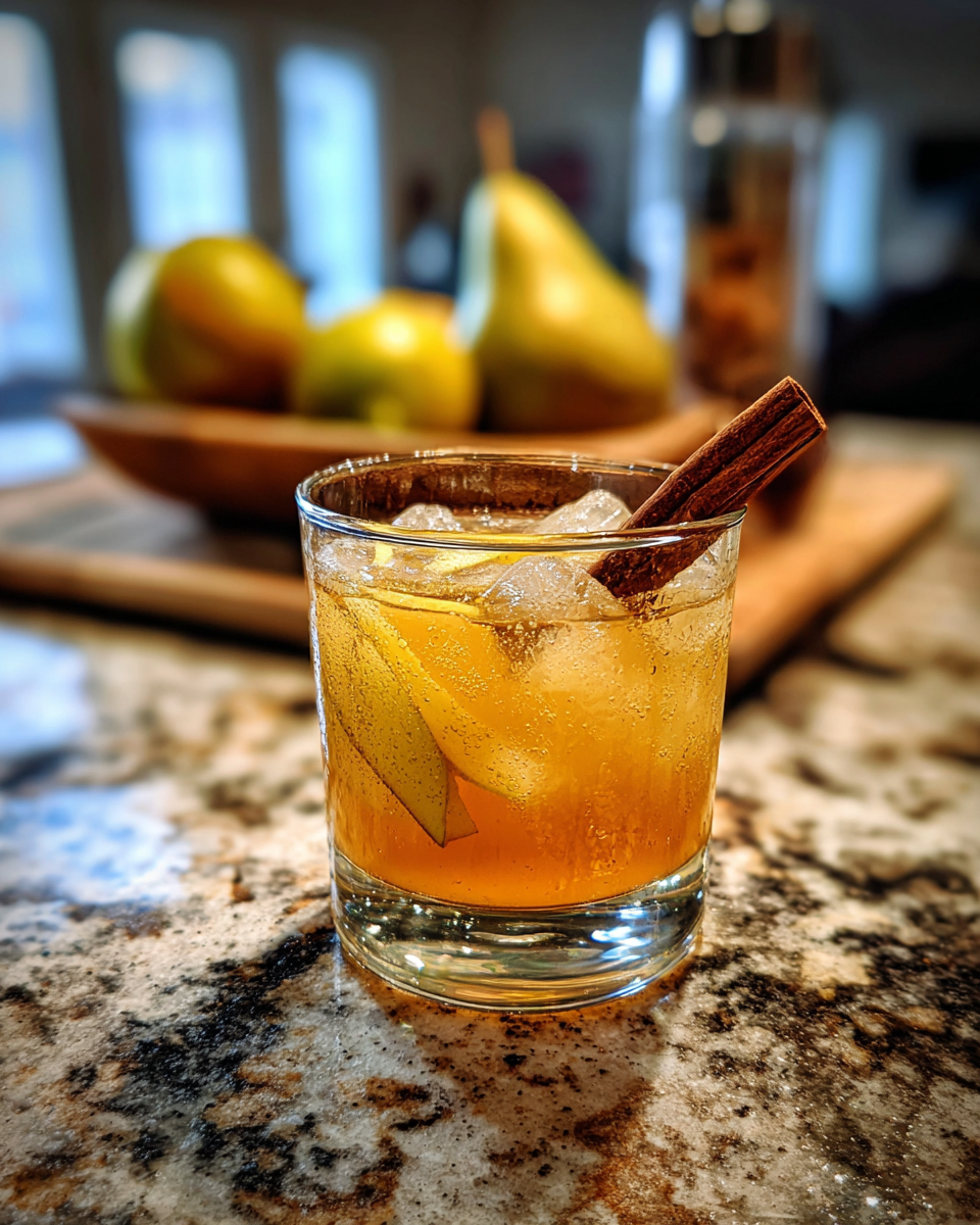 Spiced Pear Kombucha Cocktail - detail 3