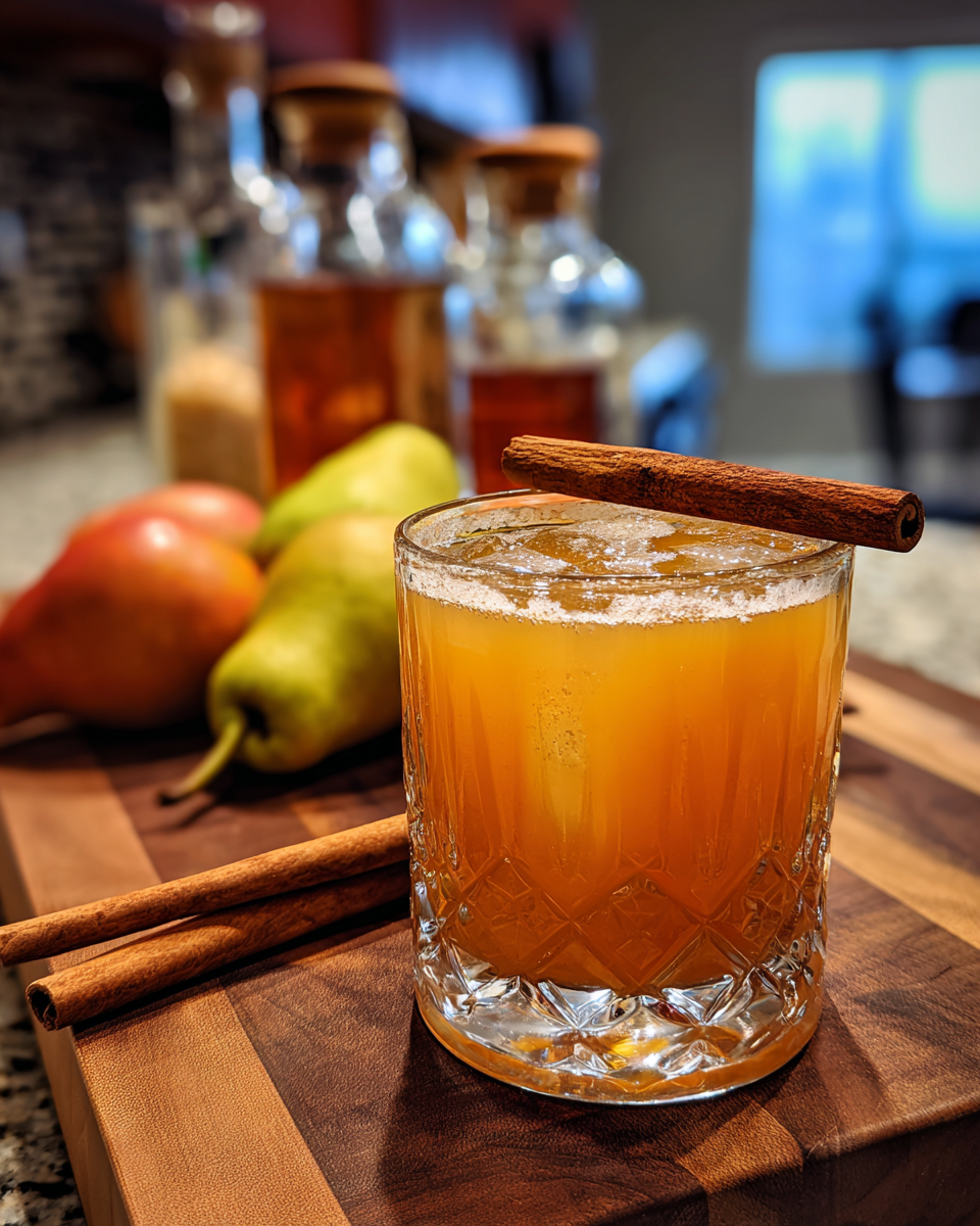 Spiced Pear Kombucha Cocktail - detail 4